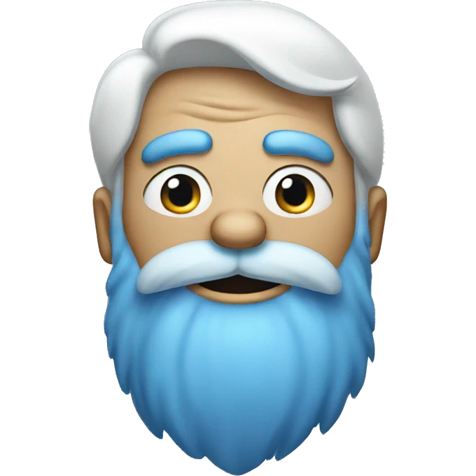 blue giant with a white beard confused emoji