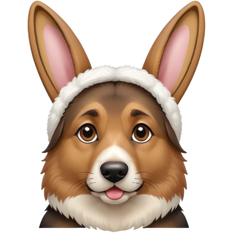 German Sheppard with Bunnie Ears emoji