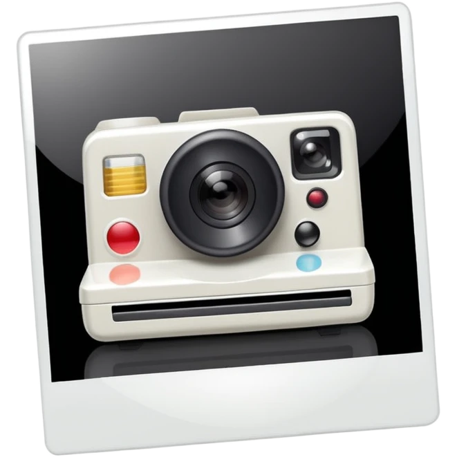 blank polaroid photo, with a faint reflection, no text emoji
