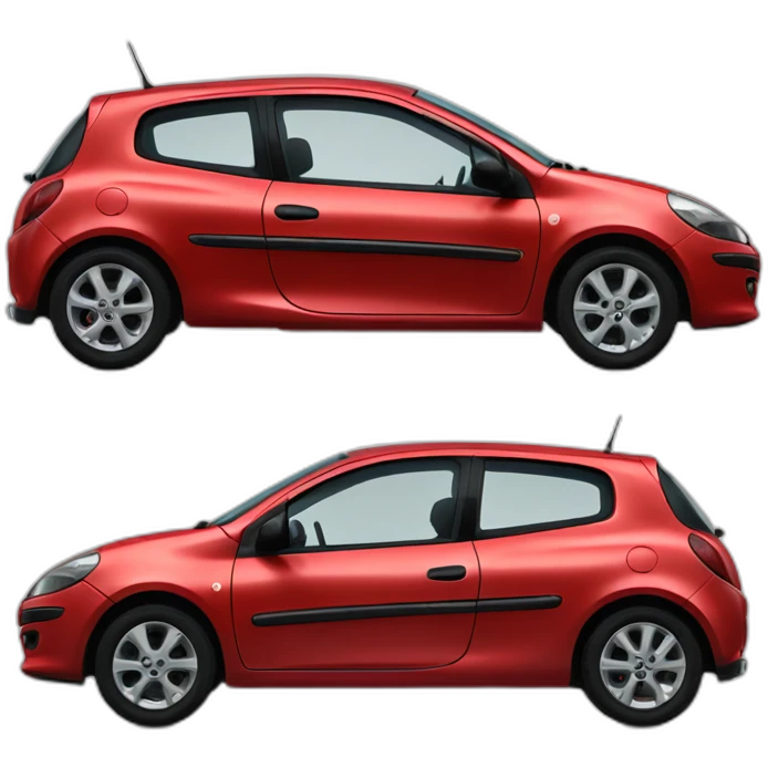 Renault clio red 2004 side view emoji
