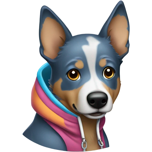 Blue Heeler in Hoodie emoji