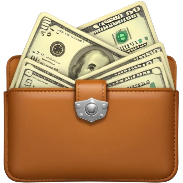 Aviator money emoji, wallet full of cash, casino vibe, premium 3D emoji style, clean, no background
 emoji