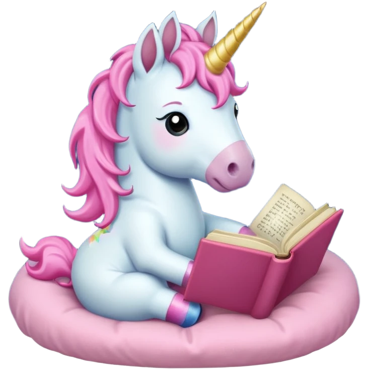 Unicorns read book
A tiny pastel unicorn sitting on a cushion, reading a glowing storybook.











 emoji