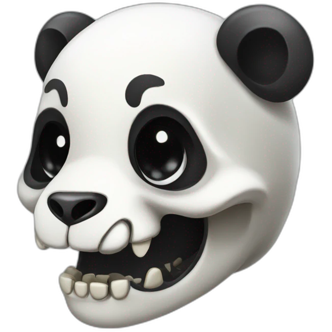cute panda skull emoji