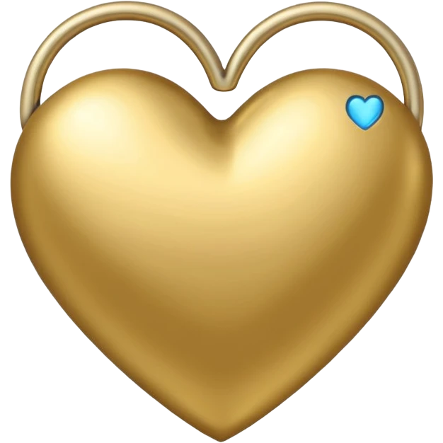 coração dourado estilo dos corações do iphone emoji