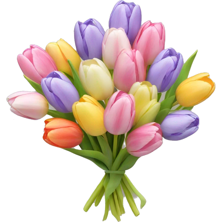 Pastell tulips Bouquet  emoji