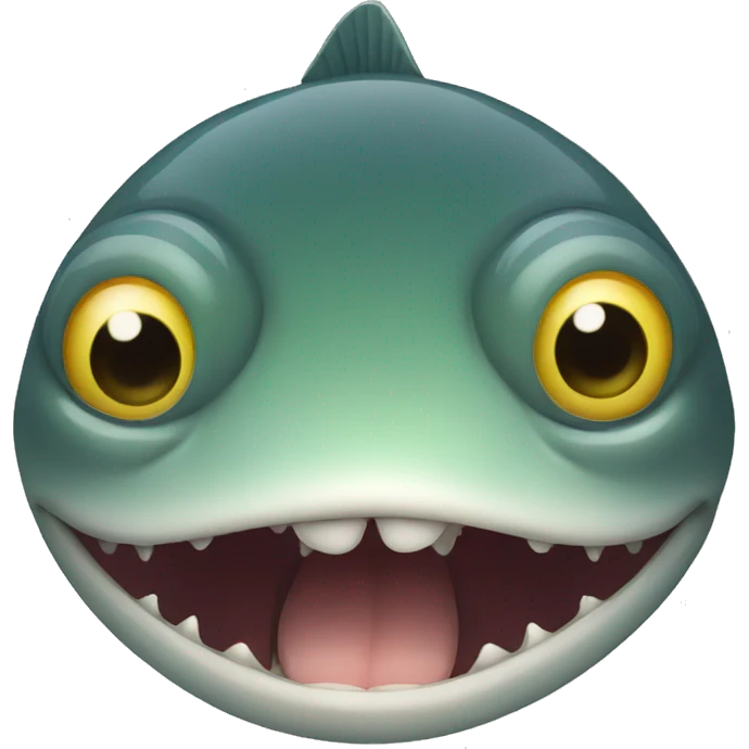 fish biting its lips emoji