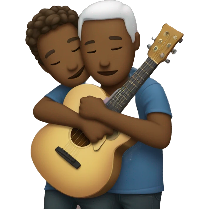 Musicians hugging emoji