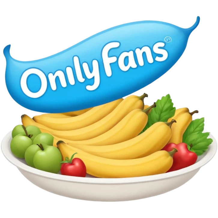 OnlyFans brand font and colors, but put the OnlyFans logo first, and then after that change OnlyFans to OnlyFoods emoji