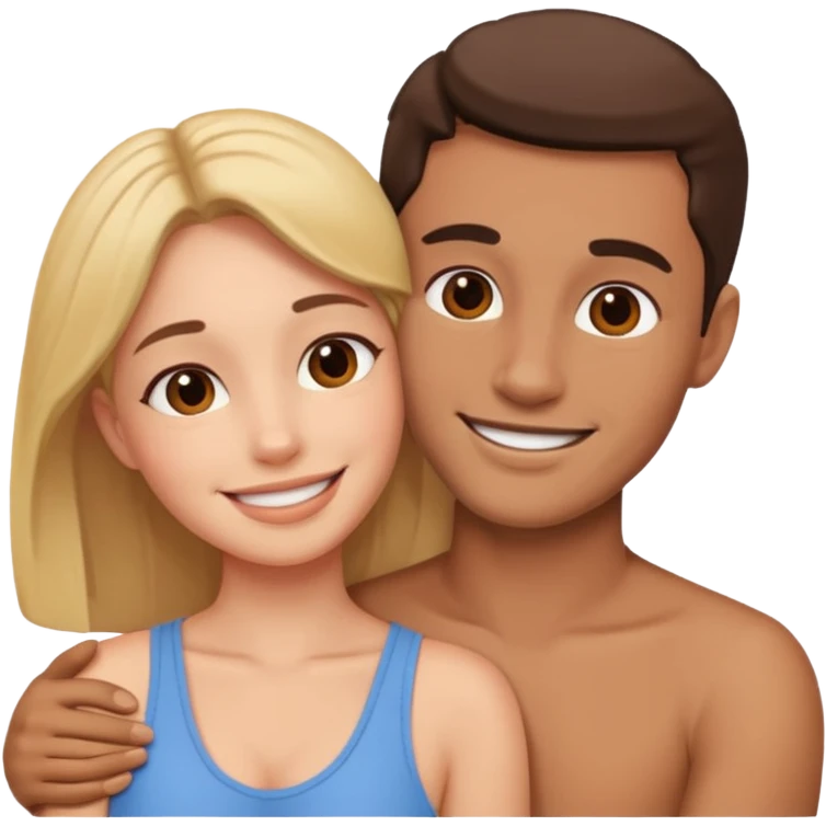 Man and woman making sex emoji