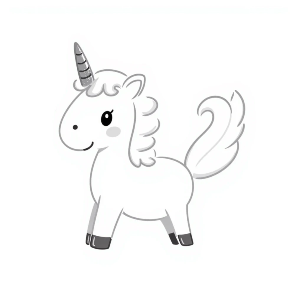 Whimsical unicorn with flowing mane and shimmering glitter effects emoji