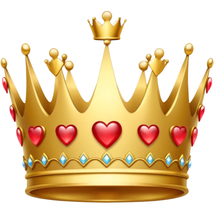 crown with sparkling hearts emoji