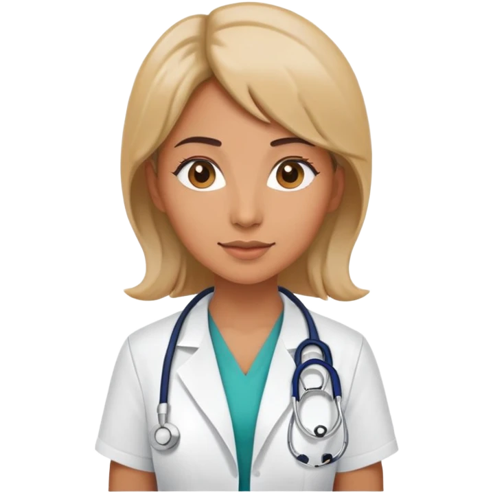 Female doctor with stethoscope  emoji