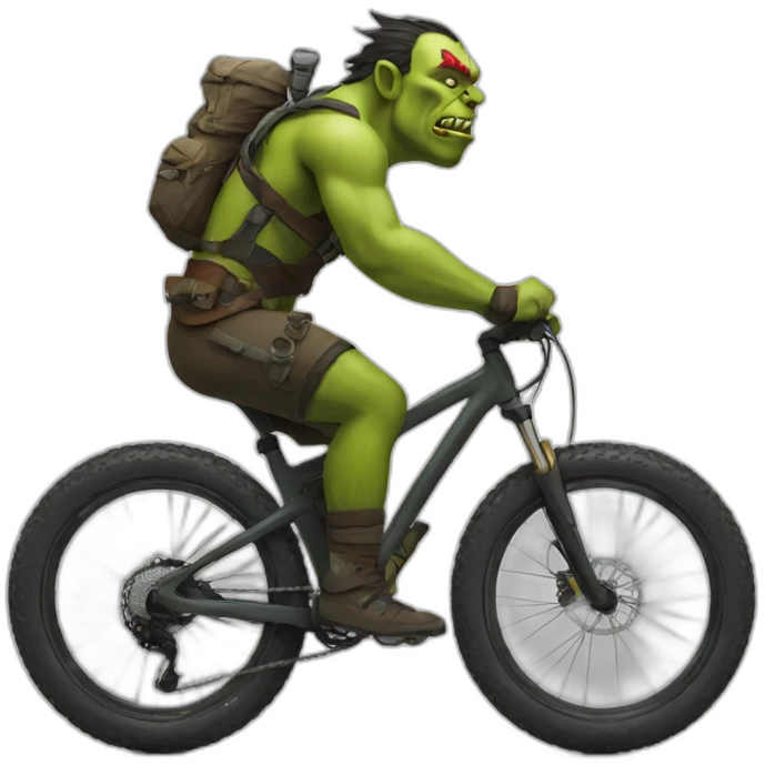 Orc in a mtb emoji