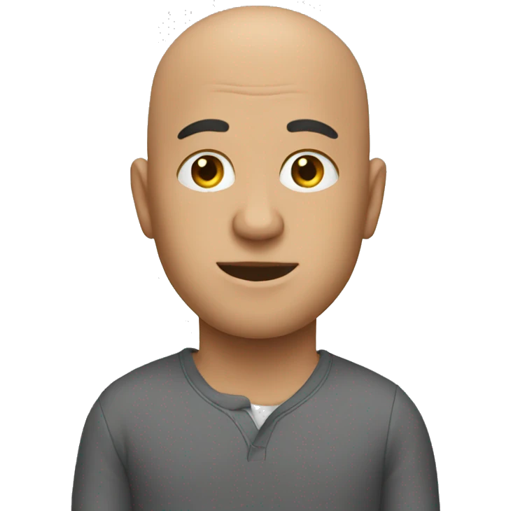 bald man standing emoji