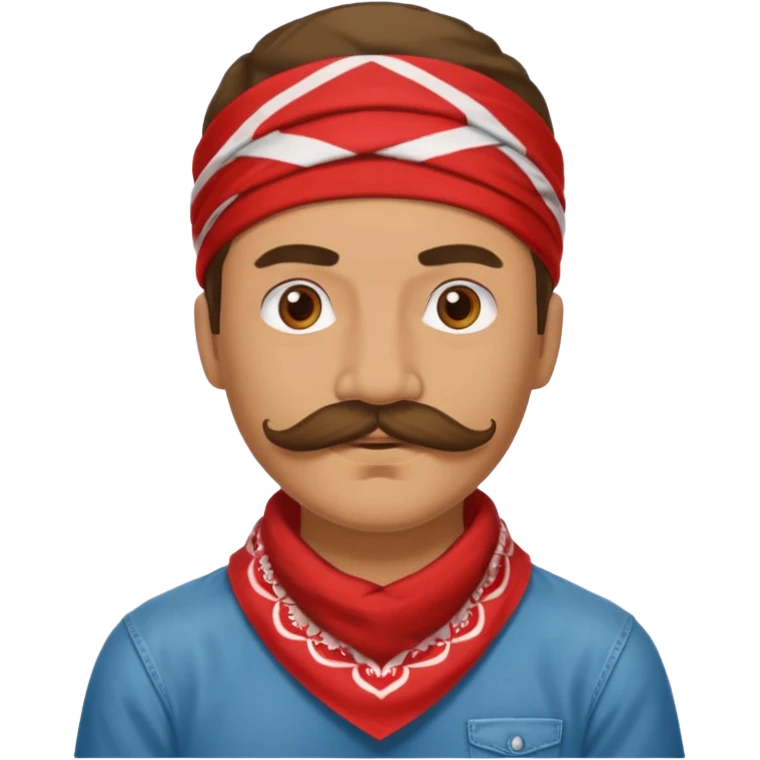 mustached with bandanas emoji