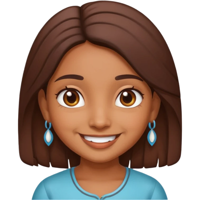 an ios genmoji for a cute indian girl emoji