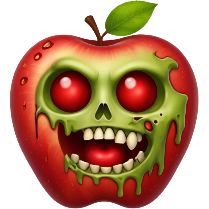 Zombie apple emoji