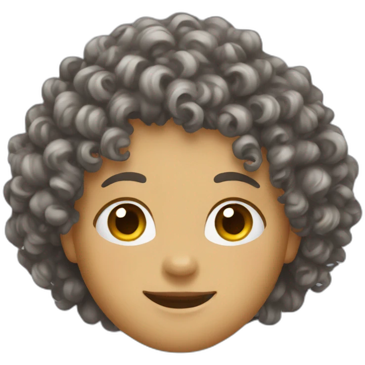 curly hair emoji