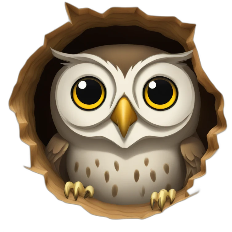 Owl in a hole emoji