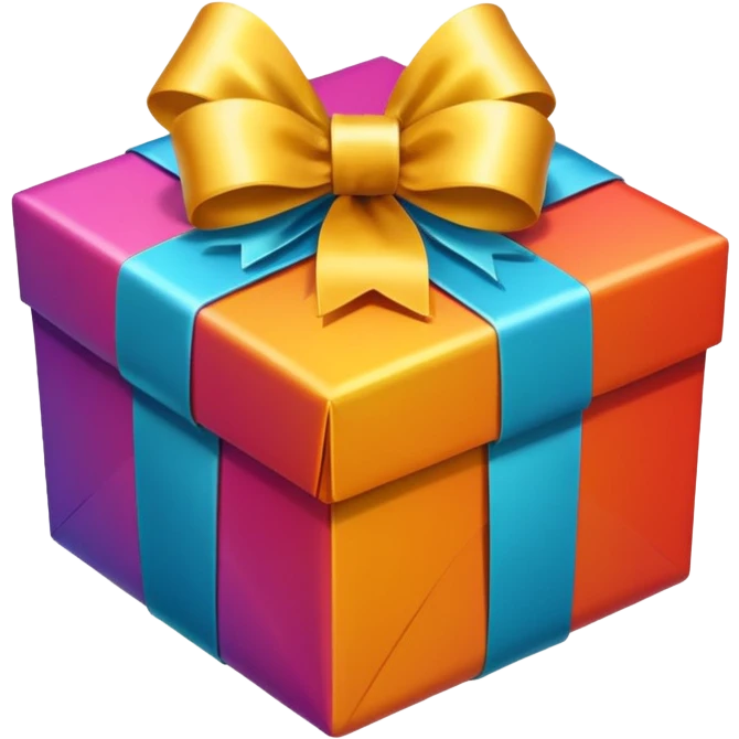 gift box, festive, colorful, with ribbon emoji