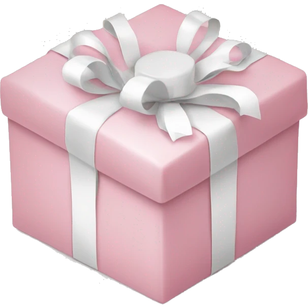 Light pink Christmas gifts under a white Christmas tree  emoji