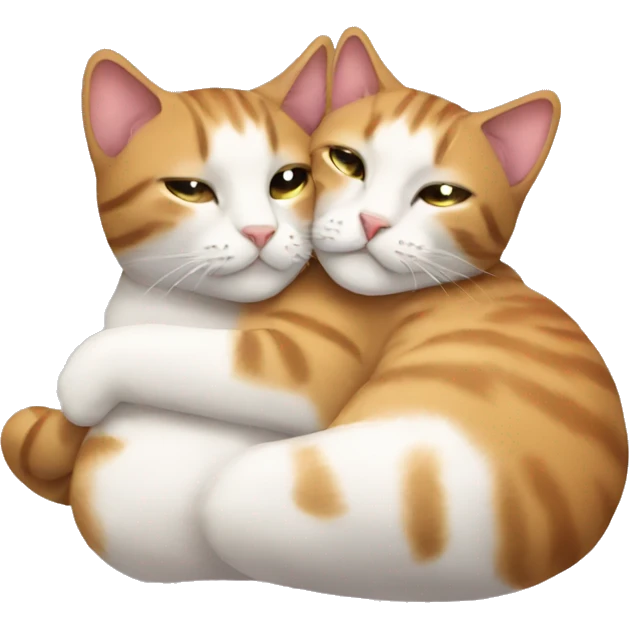 Cats cuddling emoji