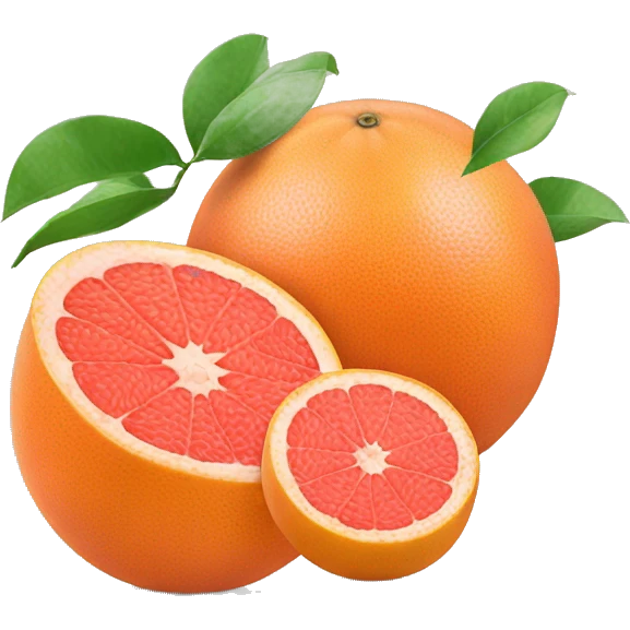Two Grapefruit’s with leaves emoji