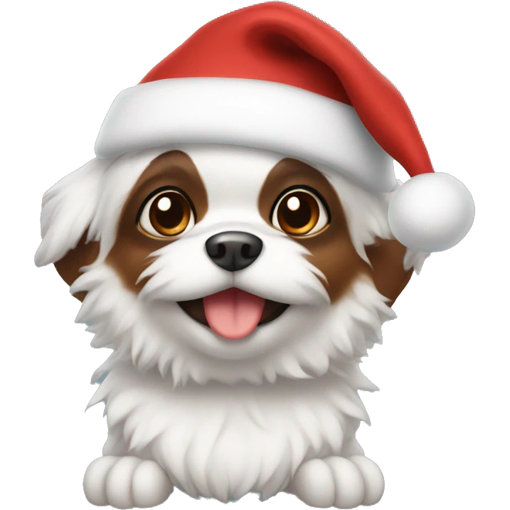 Cute gizmo with Christmas hat emoji