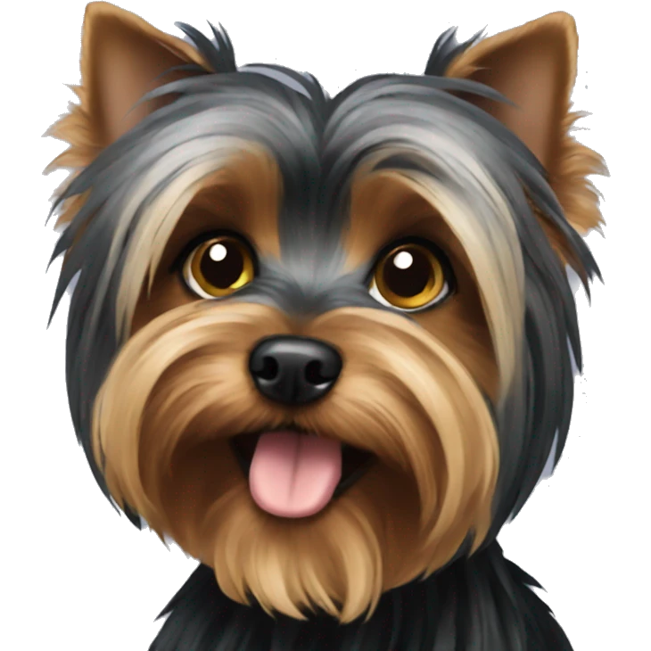 Black yorkshire terrier emoji