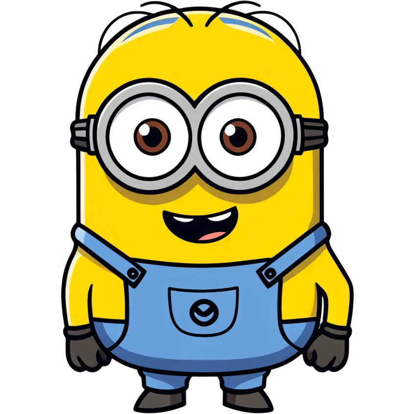 A minion screaming emoji