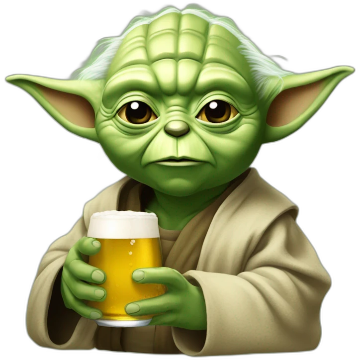 Yoda boit une bière emoji