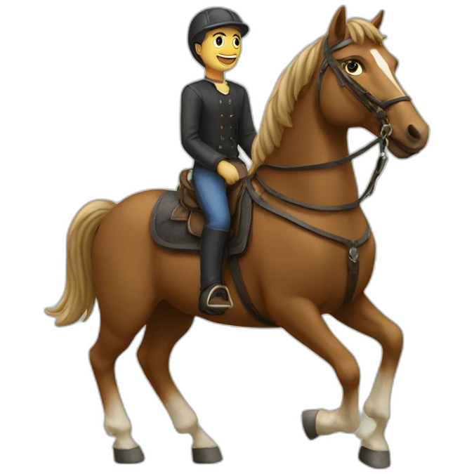 chat sur un cheval emoji