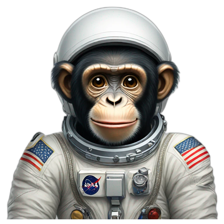 Astronaut chimp emoji