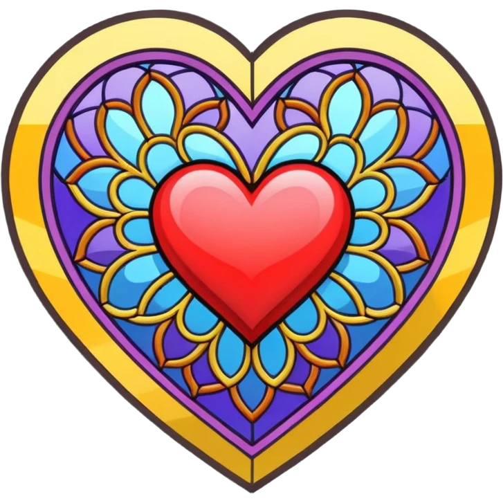 stained glass heart emoji