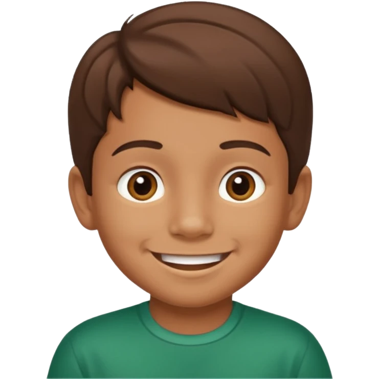 A 6 year old mexican boy with brown hair emoji