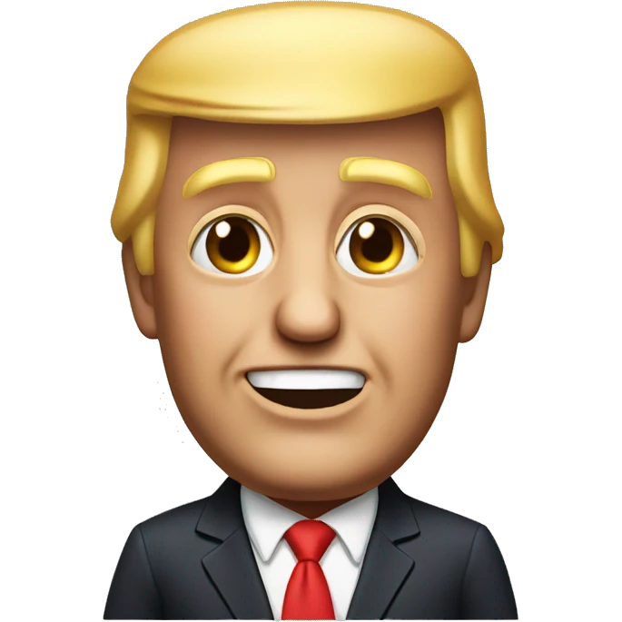 TRUMP happy photorealistic serious emoji