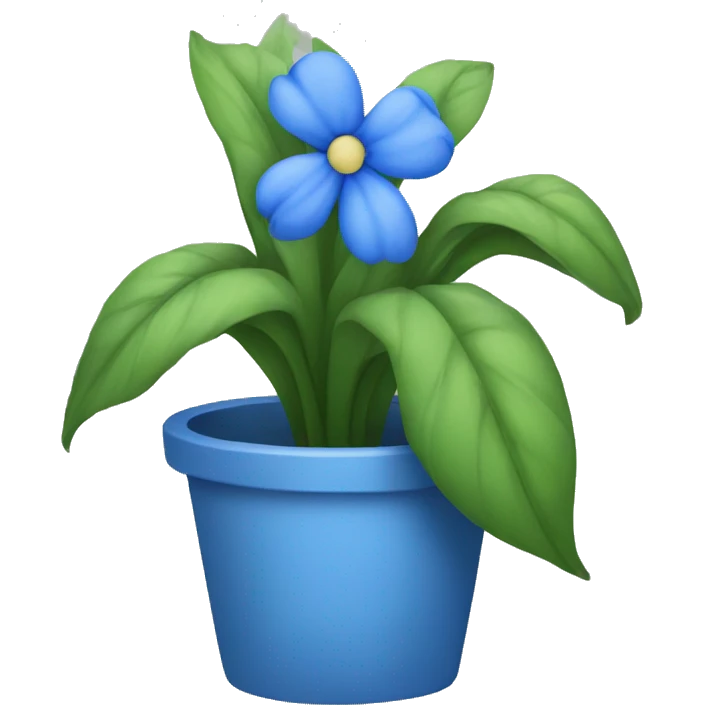 blue flowers emoji