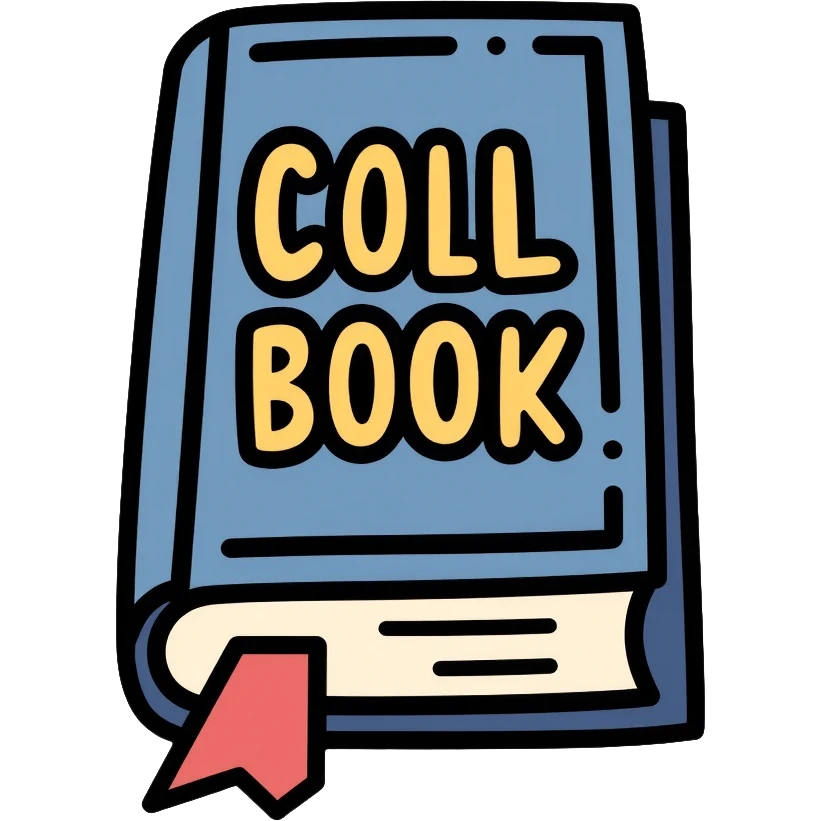 large encyclopedia book with gold lettering emoji