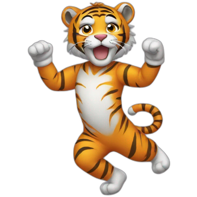 dance tiger emoji