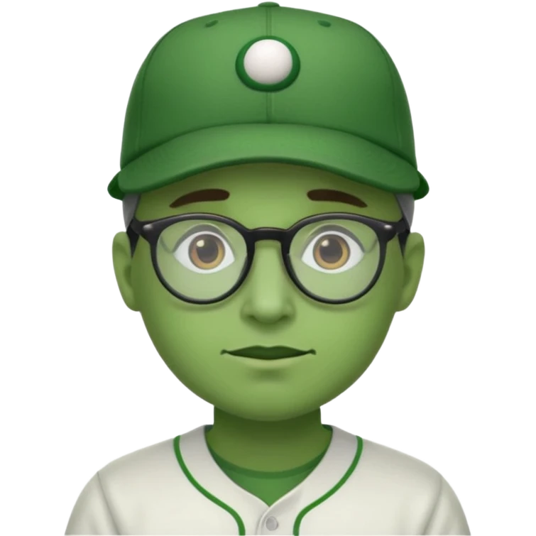 glasses brocoli with baseball hat emoji