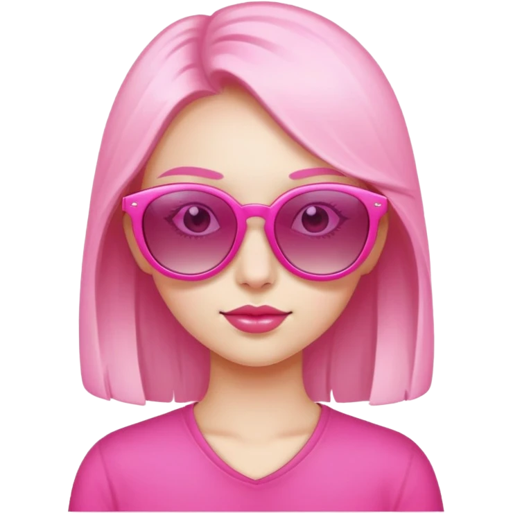 girl with pink sunglasses emoji