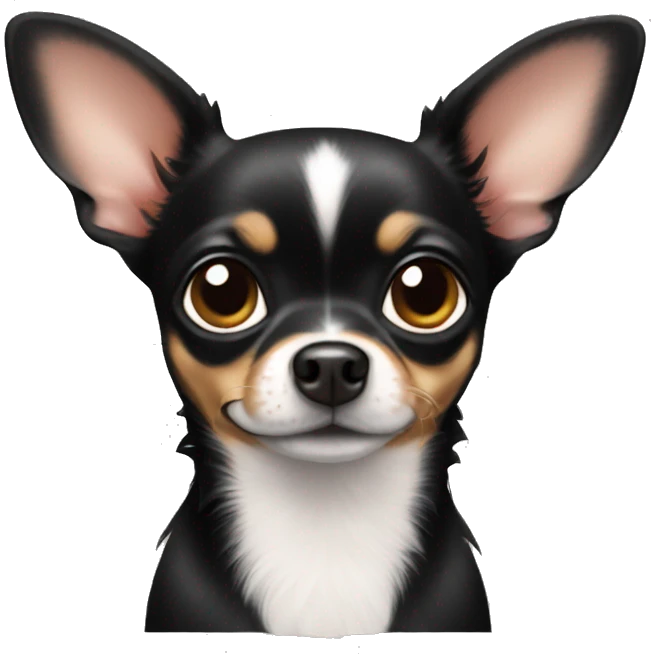cute black chihuahua  emoji