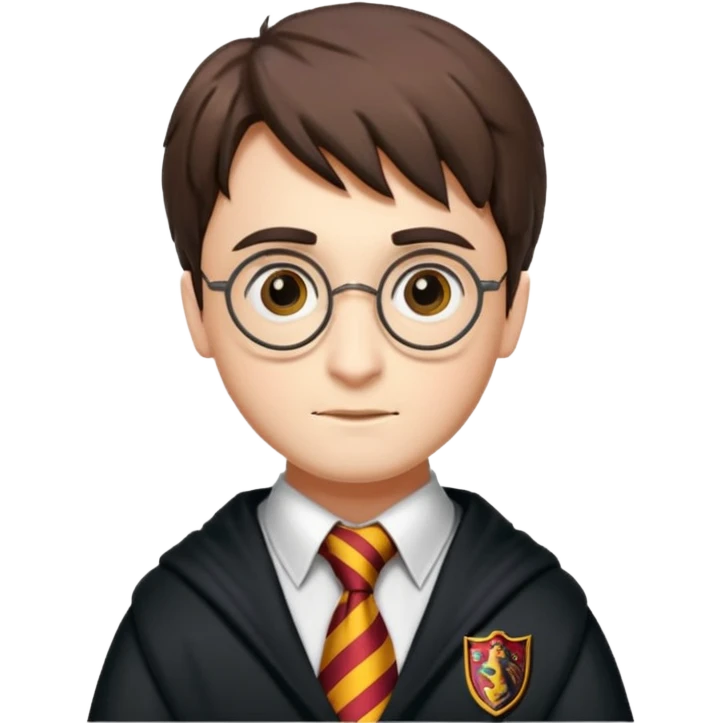 harry potter with griffindor tie emoji