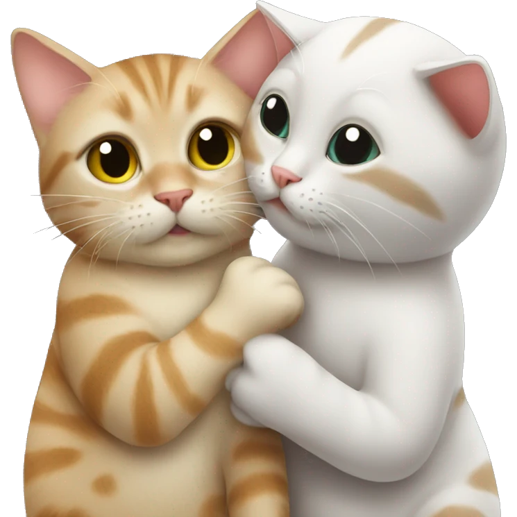 cat kisses cat emoji