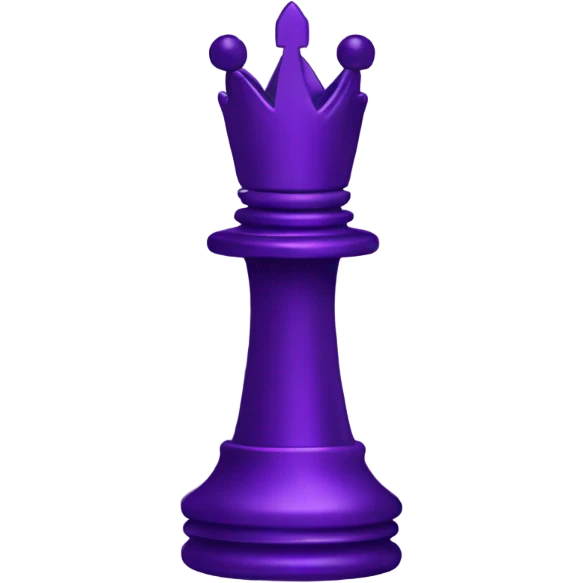Queens chess piece split down the middle two one purple emoji
