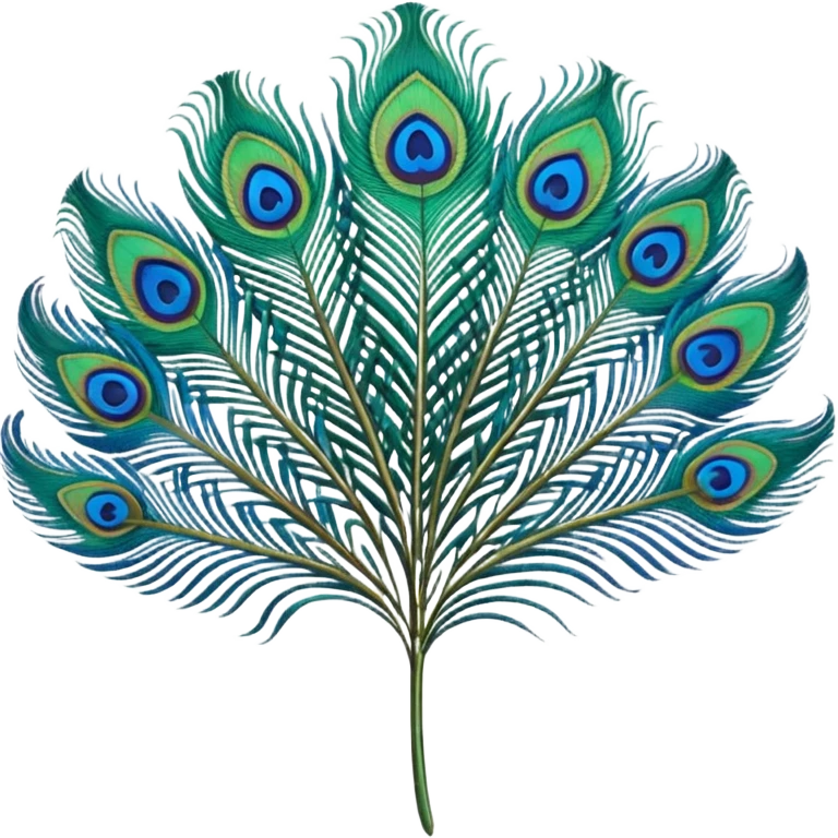 Peacock feather emoji