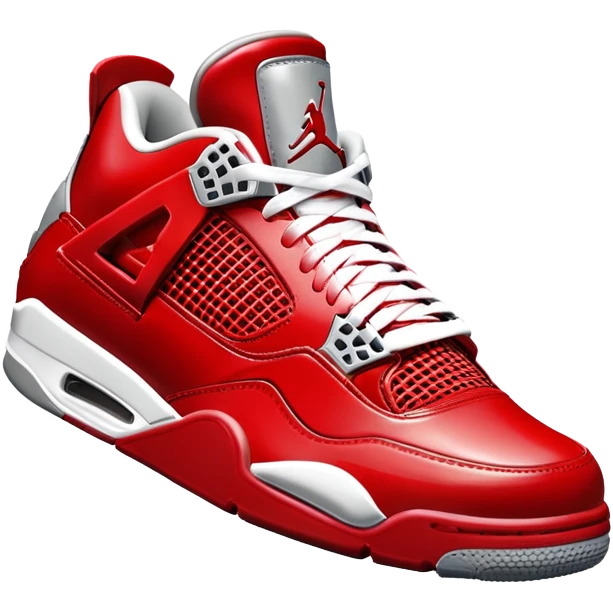 All red air Jordan 4 emoji