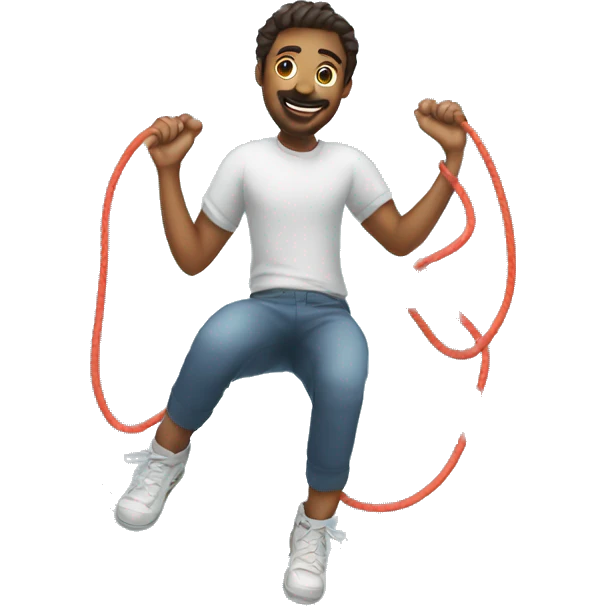 man rope skipping emoji