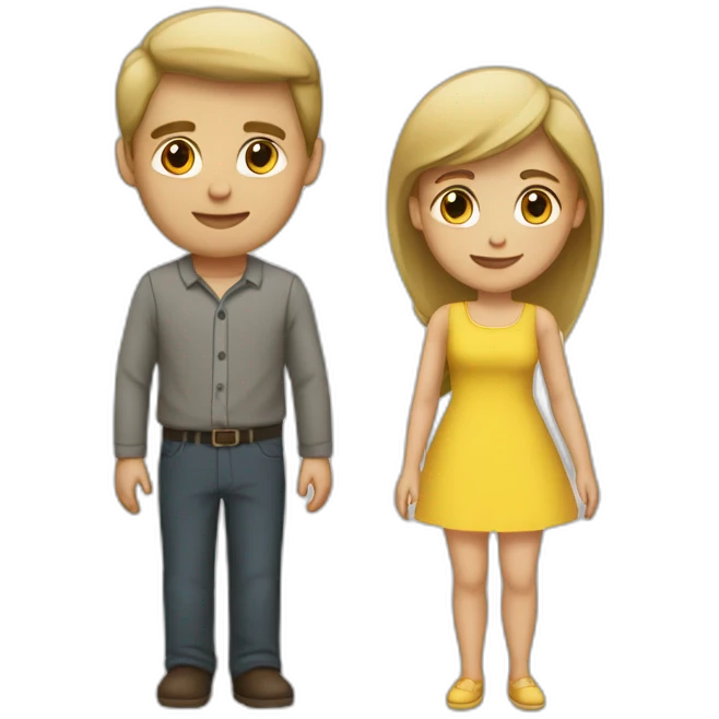 Femme brune et homme blond qui s’embrasse emoji